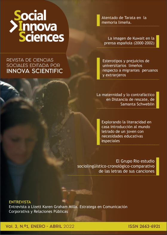 					Ver Vol. 3 Núm. 1 (2022): Social Innova Sciences Revista de Ciencias Sociales
				